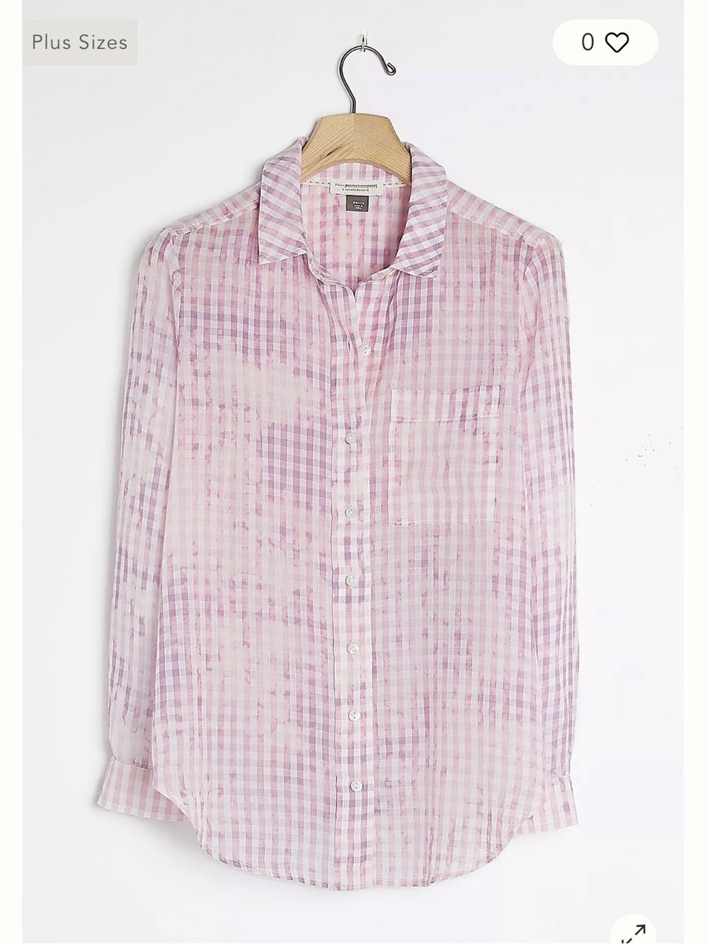 ANTHROPOLOGIE Pilcro Gingham Button-Down Shirt